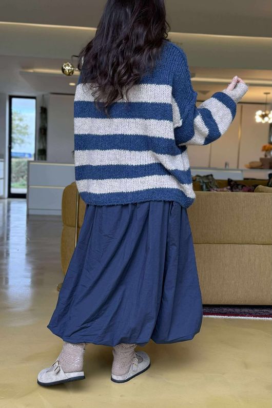Big Softie Block Stripe Cobain Knit Denim